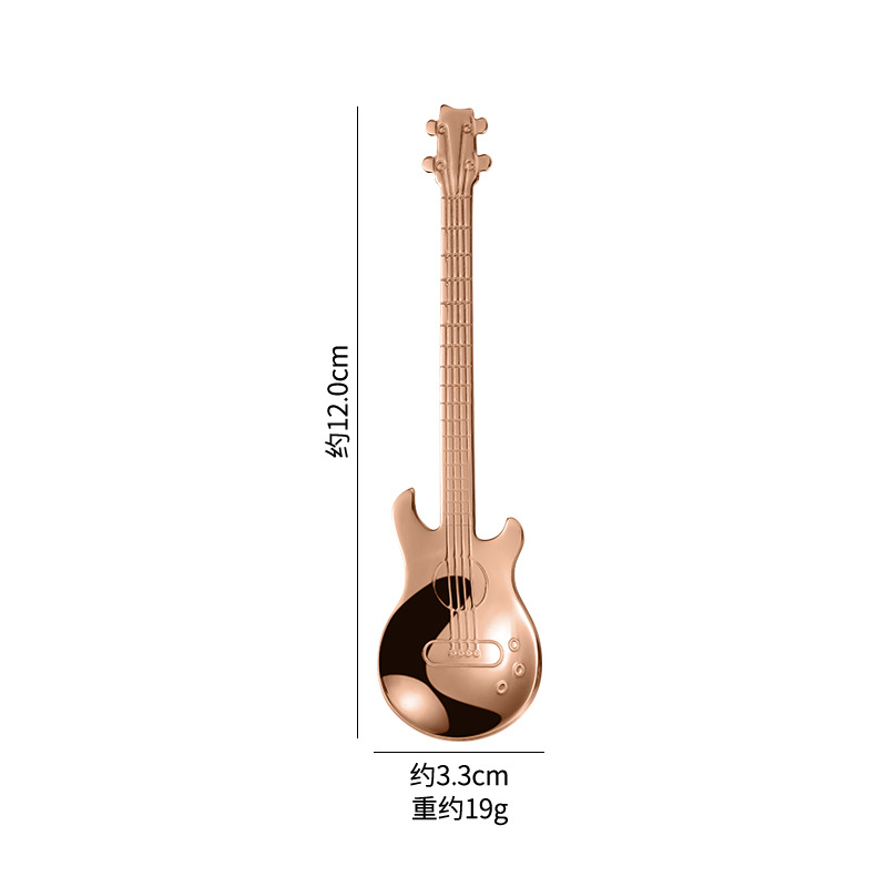 304 stainless steel spoon, guitar spoon, coffee stirring spoon, ice bar spoon, music bar spoon, mug spoon