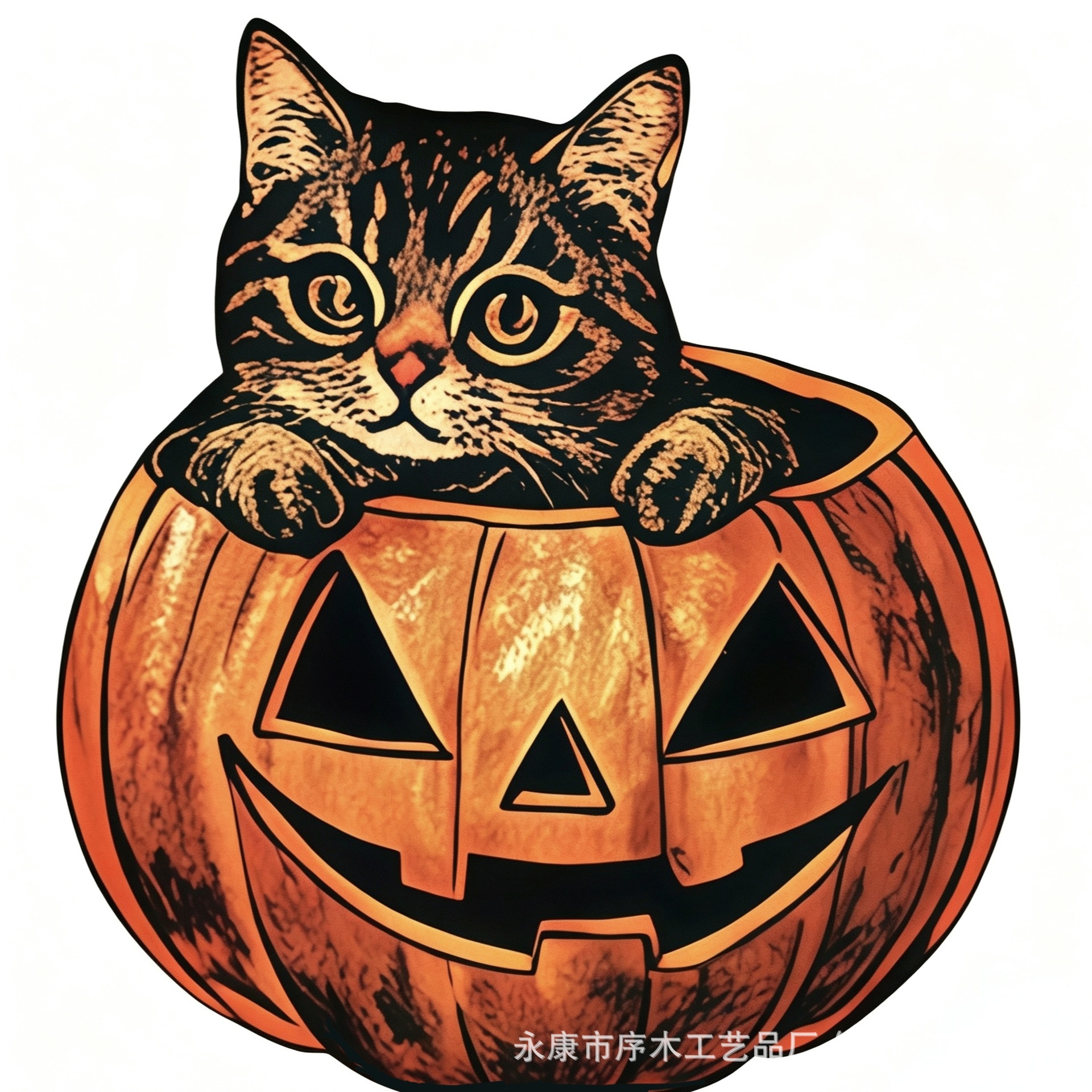 15*12*1.6cm(双面都有图案） · 万圣节两层摆件L