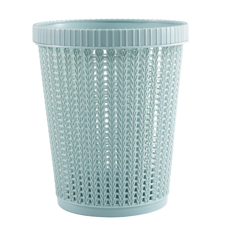 Indoor household press ring trash can living room kitchen automatic bag pull garbage bin bathroom lidless waste paper basket storage