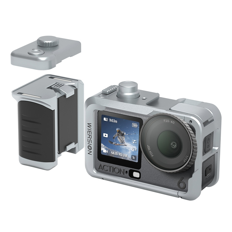 WIERSION Wilson Compatible with DJI Action 6/5/4/3 Bluetooth Camera Handle Street Photography Kit