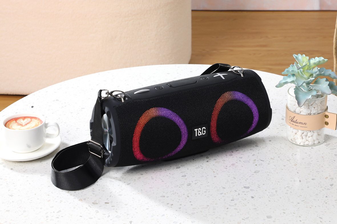 TG676 Dual Channel High Power Stereo Ultra Bass Shoulder-Mounted Battle Drum Bluetooth Wireless Speaker TG New