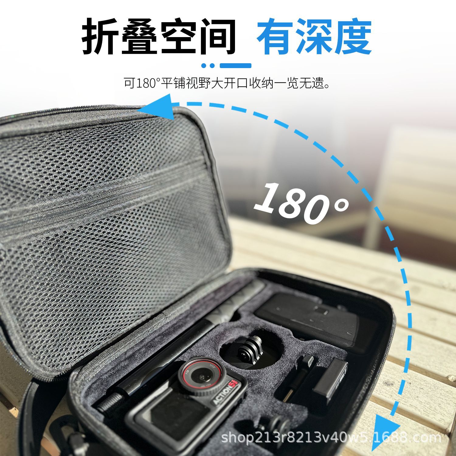 For DJI ACTION5 Pro/4/3 Storage Bag All-in-One Kit Sports Camera Bag Handheld Hard Shell Shoulder Bag