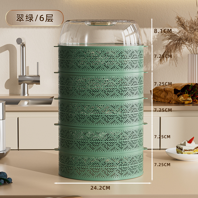 Multi-Layer Hollow Food Cover Home Food Cover Table Cover for Leftovers Anti-Mosquito Fly Dust-Proof Food Cover Storage Box