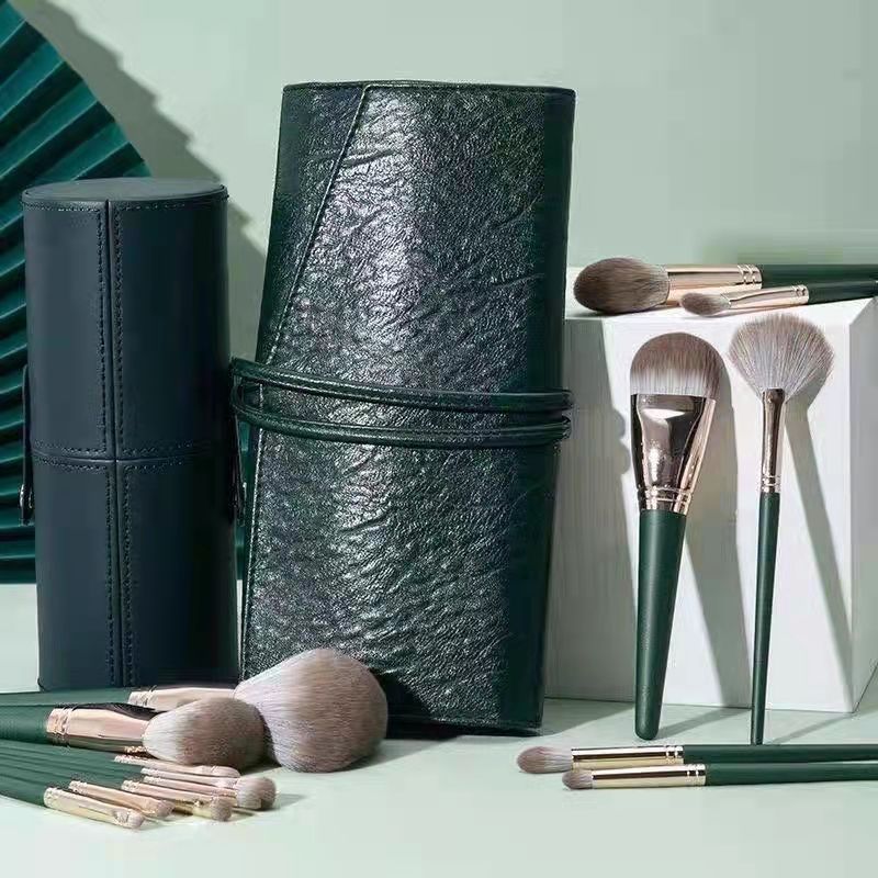 14-piece green cloud makeup brush set ultra-soft beginner full set powder brush foundation brush makeup tool