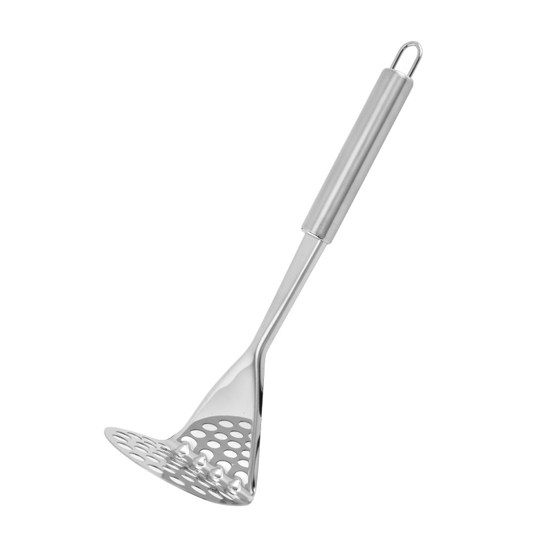 Round handle stainless steel spatula kitchen utensil set kitchen spoon spatula slotted spoon rice spoon meat fork utensil cooking 11-piece set