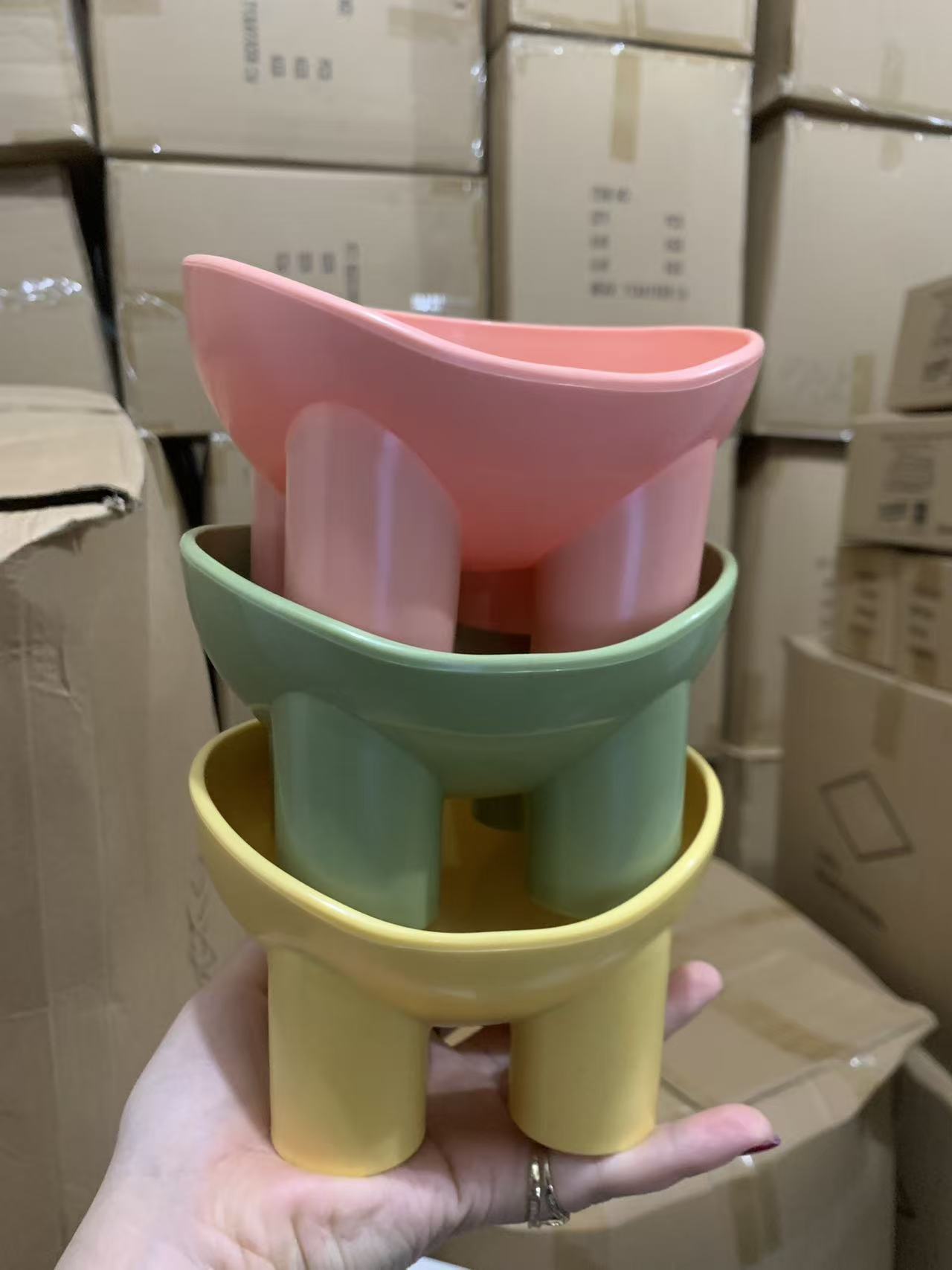 Cat bowl Pipi Tao original elephant leg bowl macaron color elephant leg neck protection bowl cat food bowl anti-tipping pet bowl