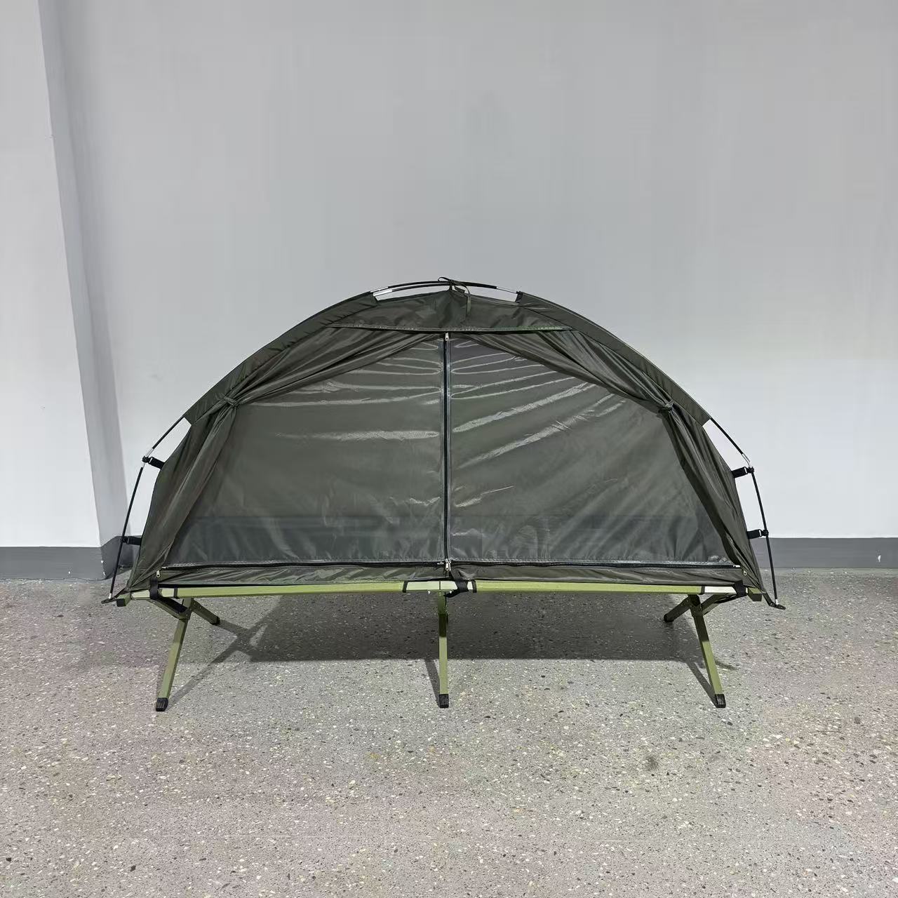 Portable camping cot, rainproof, anti-mosquito, off-ground single tent for fishing