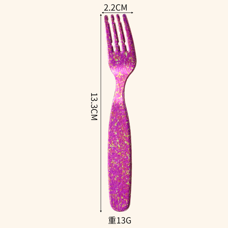 Children's spoon fork pure titanium storage feeding spoon household cute baby cutlery set soup spoon pure titanium small spoon