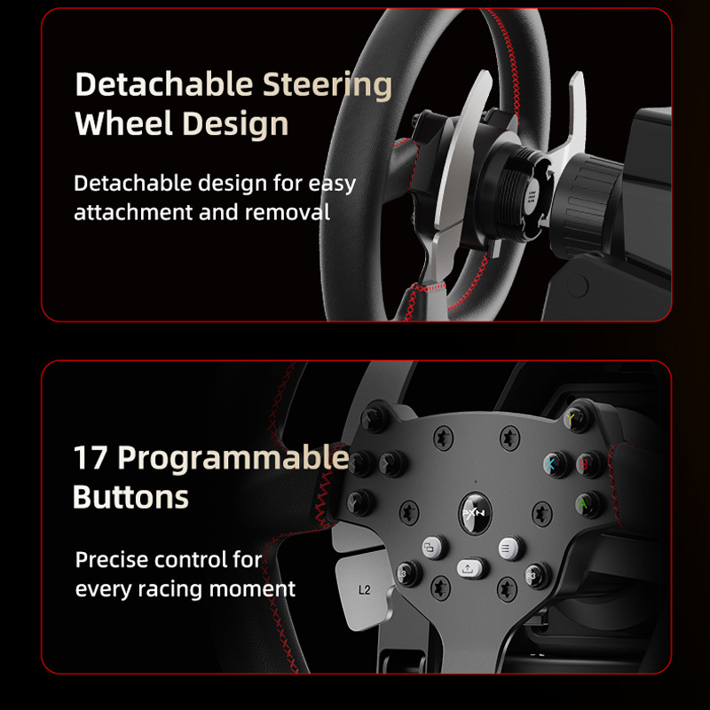 Laisida V10 Ultra Racing Game Steering Wheel Compatible PS4 Switch Game Console Car Simulator