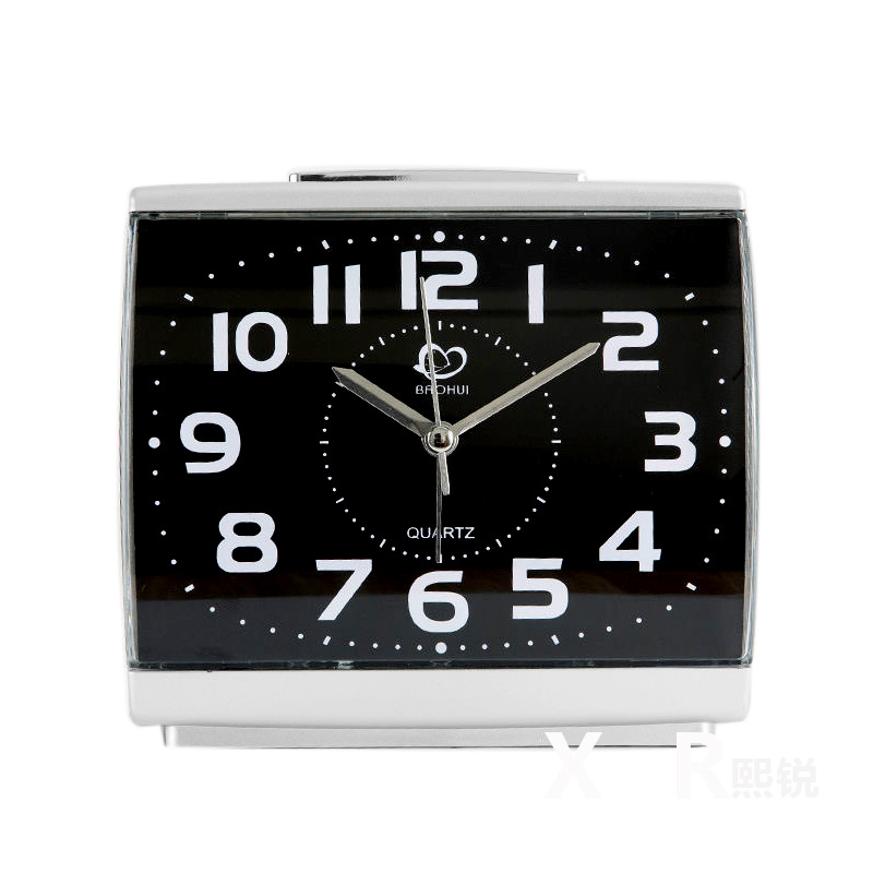 Square Large Alarm Clock with Light Night Glow High-Quality Silent Movement Unbreakable Acrylic Mirror Desktop Clock