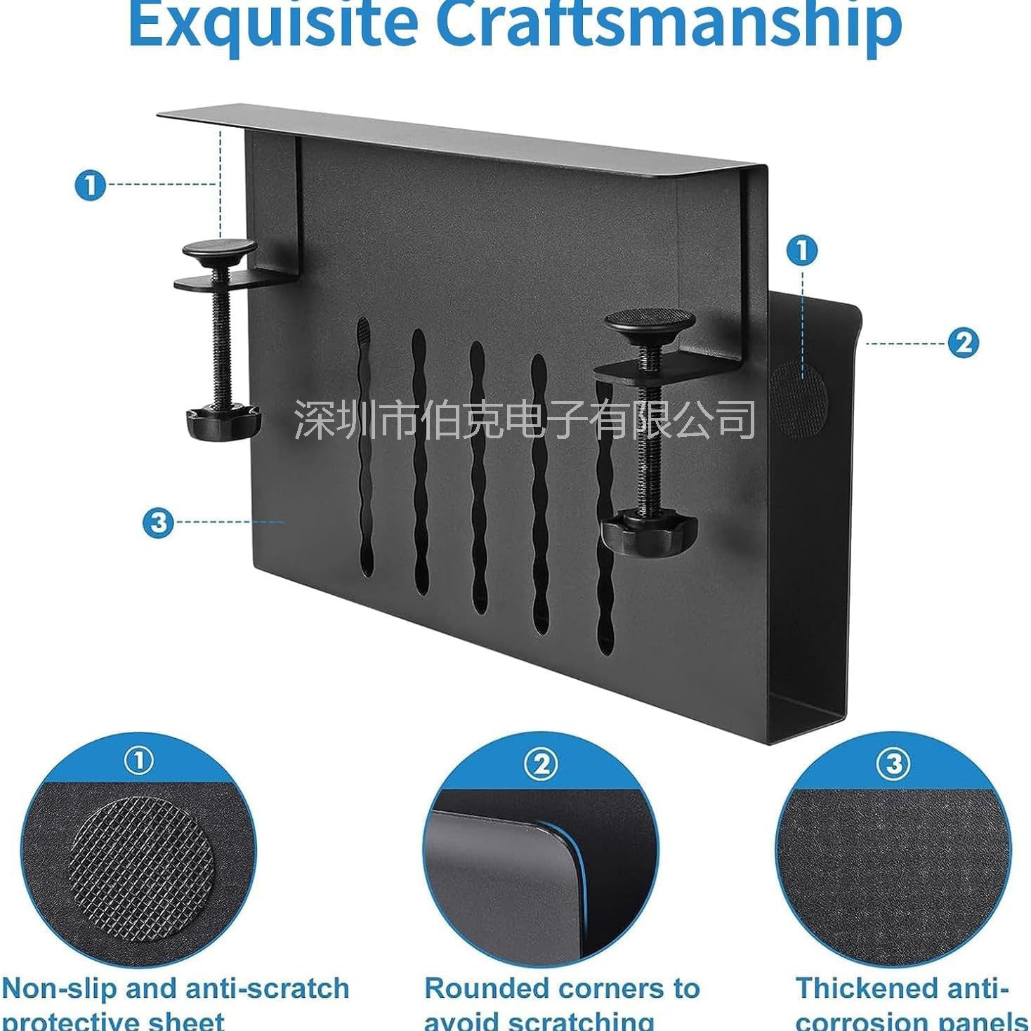 Aluminum alloy laptop stand, desktop heat dissipation, new portable computer heightening invisible stand