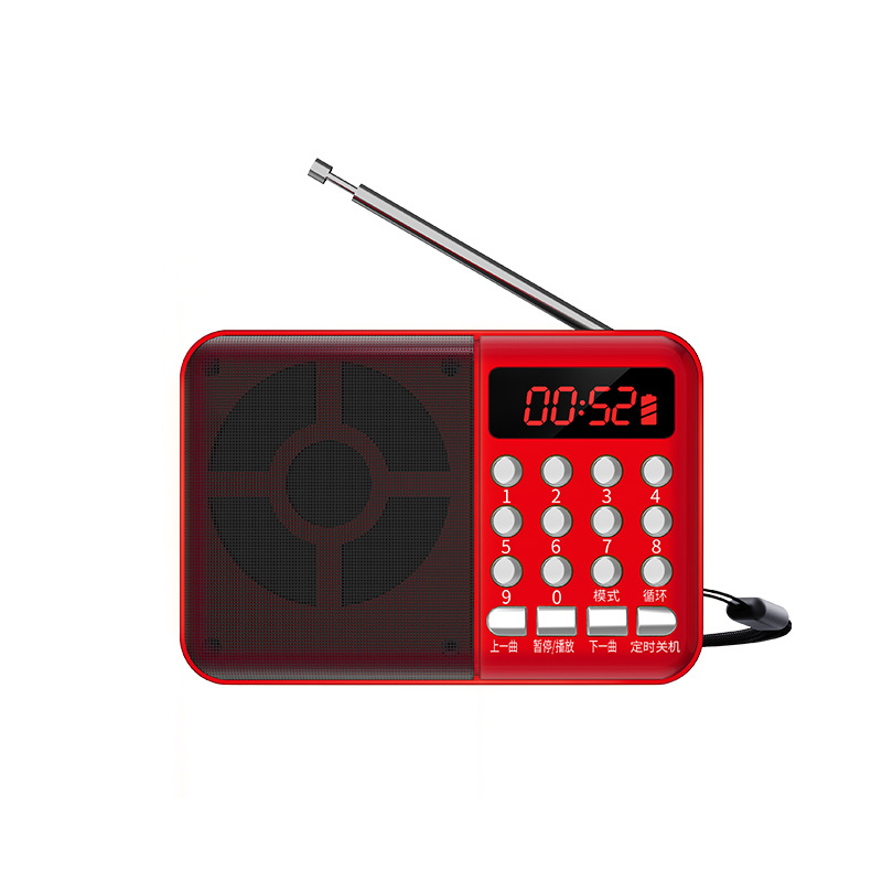 Jinzheng C13 Mini Speaker Card Radio for Elderly MP3 Walkman Player Timer Sleep Shutdown