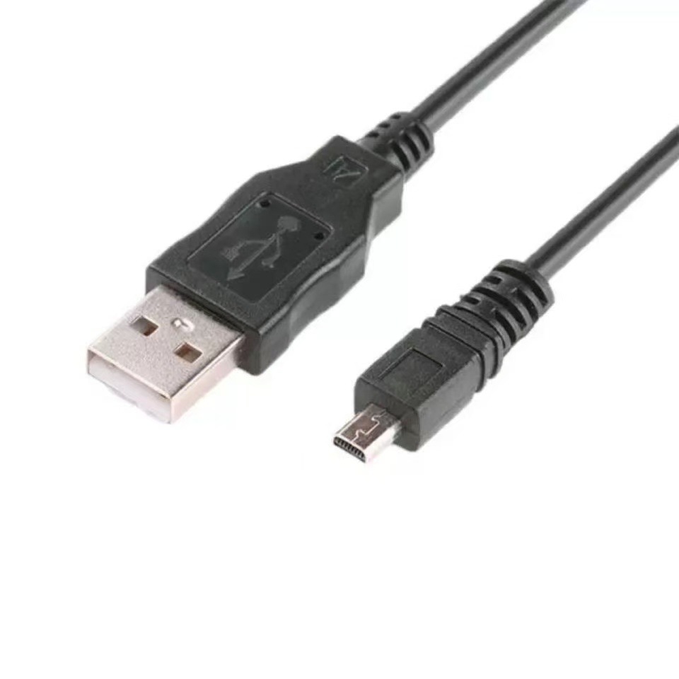 Digital camera phone universal USB to small port 8P8 pin data connection cable charging cable five-core wire