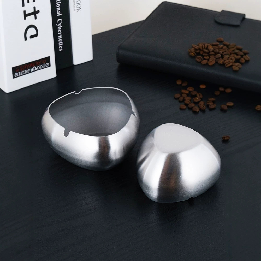 Heart-Shaped Stainless Steel Ashtray Home Anti-Drop Windproof Restaurant Hotel Bar Commercial Ashtray