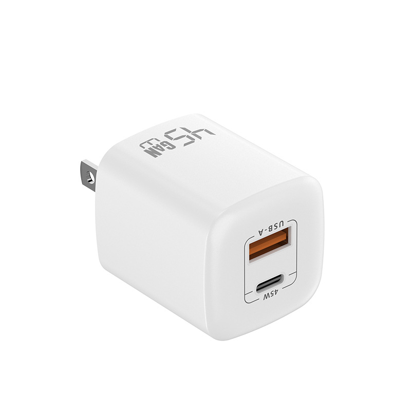 Dual Port Fast Charging PD45W Charging Head GaN Fast Charger for Huawei Apple 17 Phone Charging Head