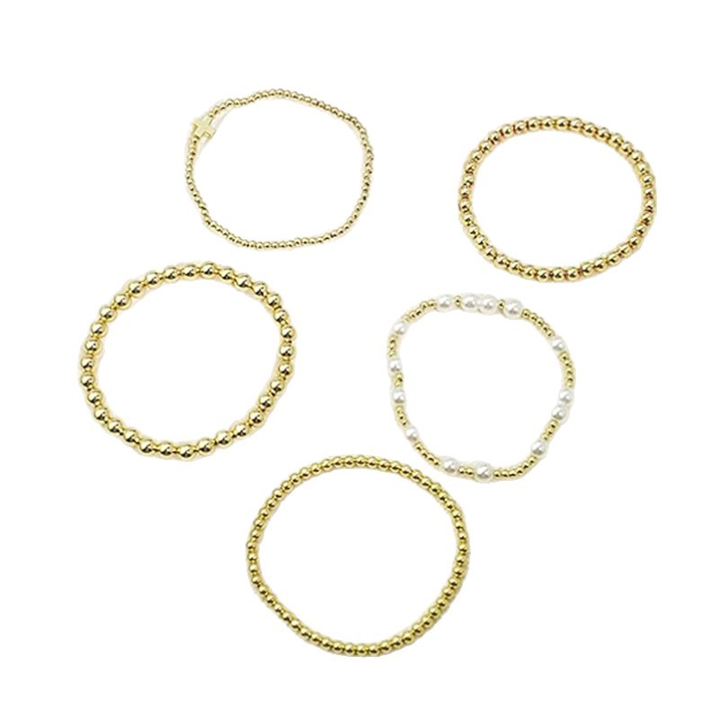 Cross Gold Beaded Bracelet Heart Knot Geometric Ring Hand Jewelry Best Selling New