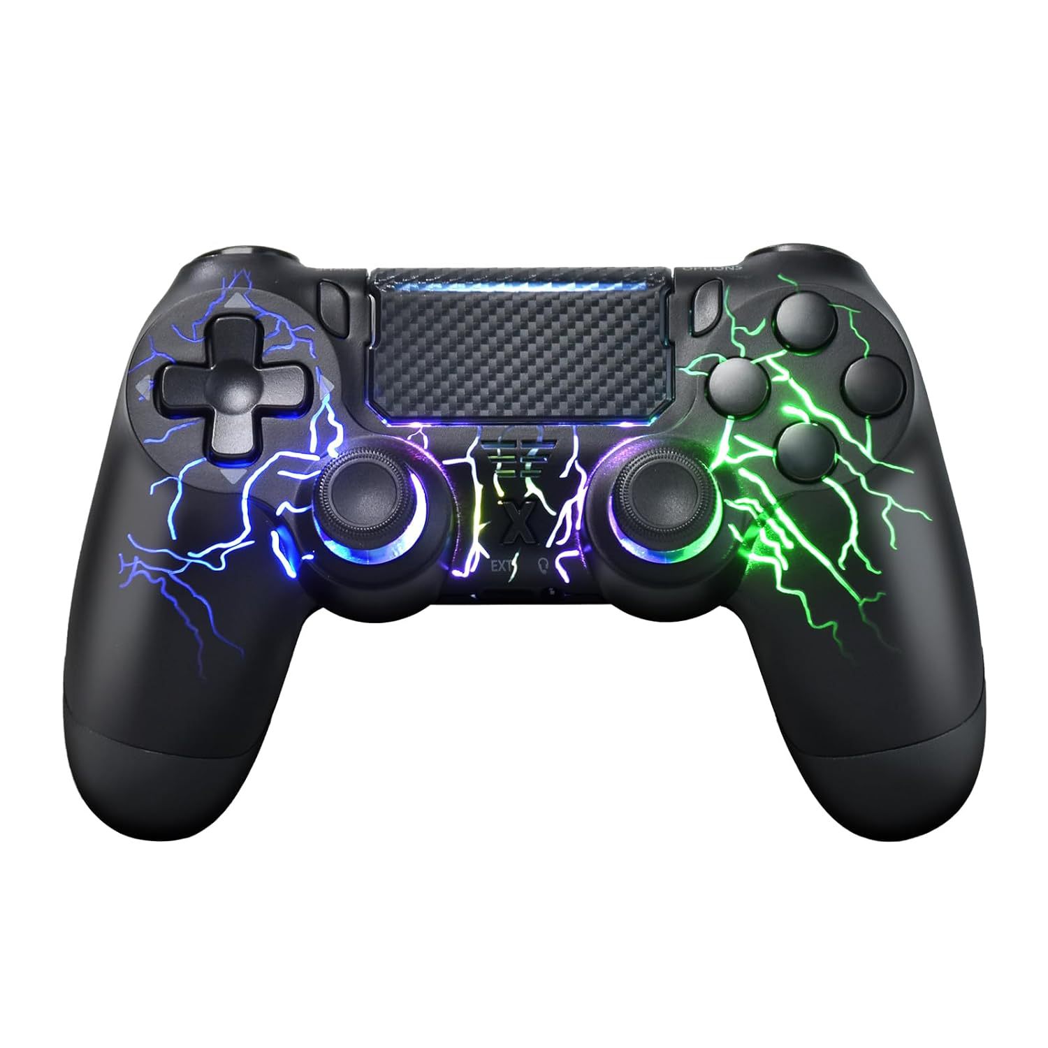 PS4 wireless Bluetooth handle RGB extended dual back button TURBO function P4 game handle 6-axis gyro controller