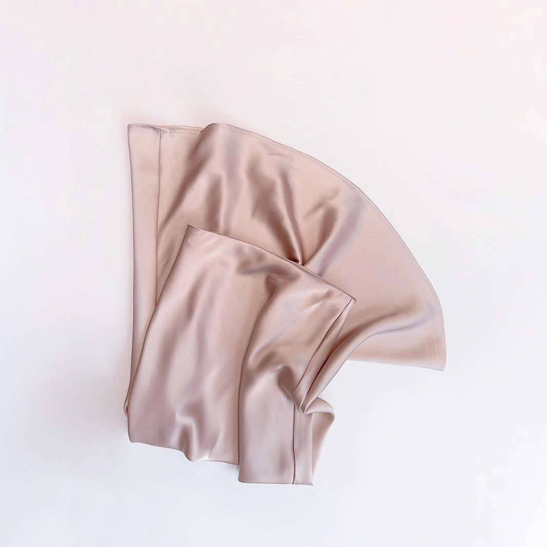 Summer commute elastic waist satin skirt women spring and summer high waist hip-hugging skirt mid-length skirt A-line skirt