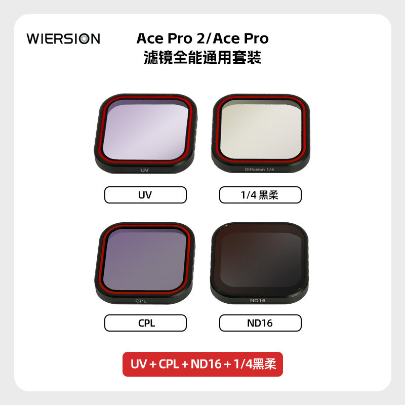 WIERSION Wilson Insta360 Ace Pro 2/1 Protective Case Aluminum Alloy Cage Magnetic Quick Release Street Photography Kit