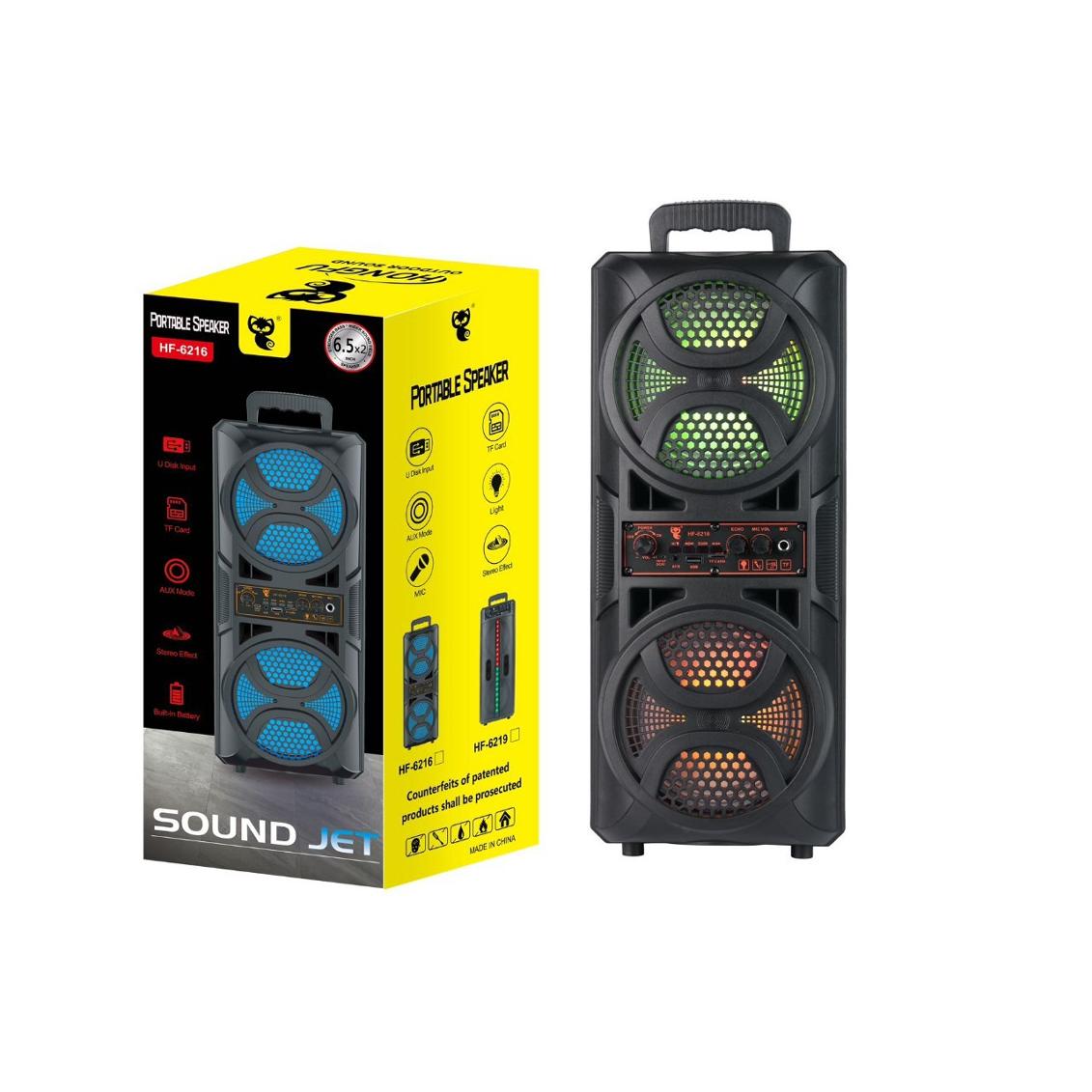 New portable dance dual 6.5-inch RGB loud volume high sound quality USB Bluetooth speaker