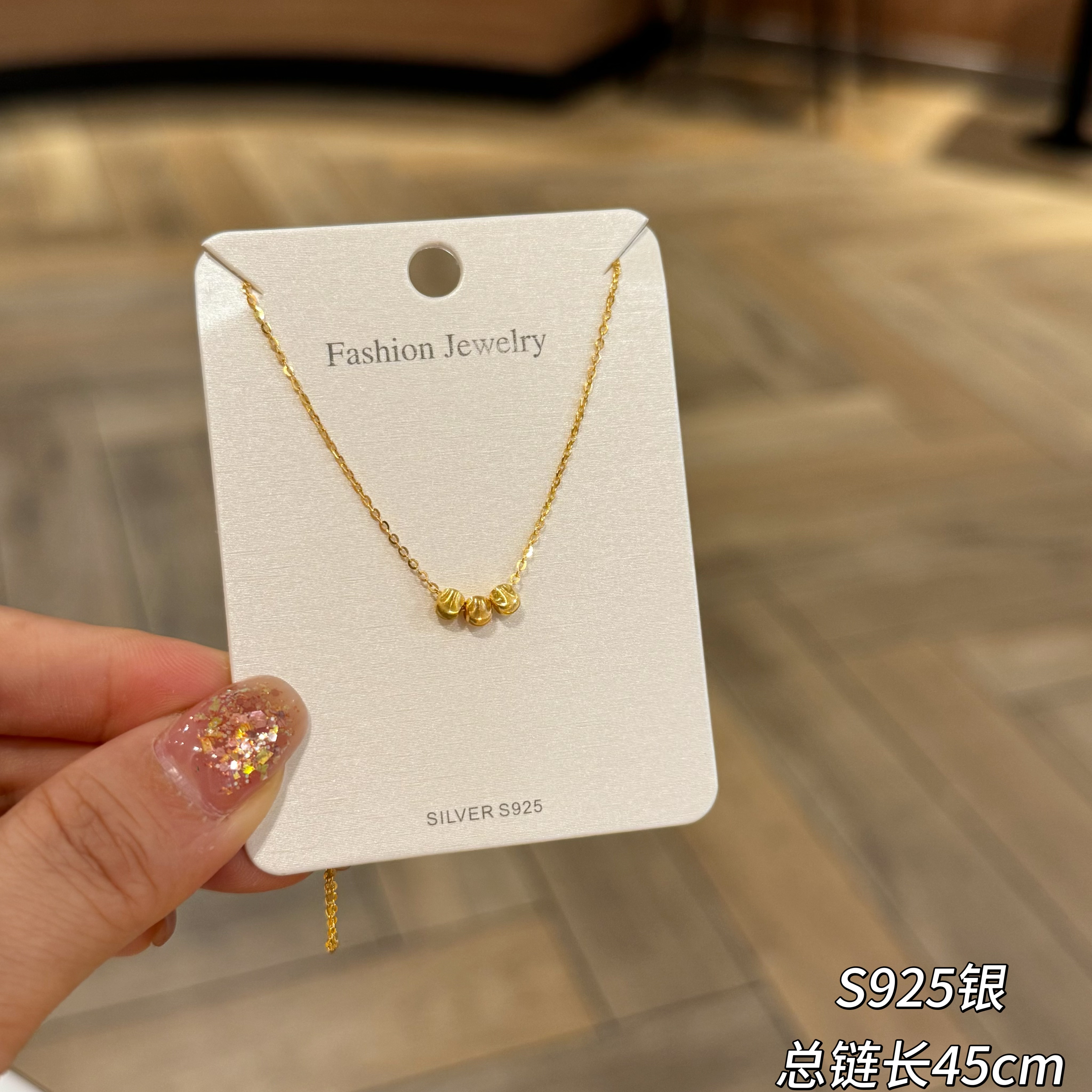 Original S925 Silver Cat Eye Road to Success New Delicate Collarbone Chain Commute Necklace 8805