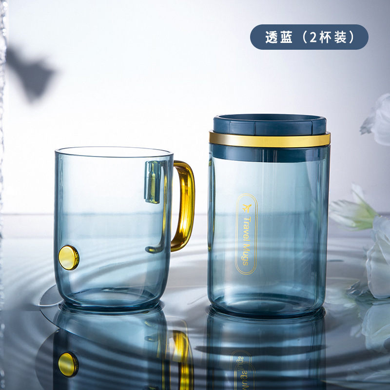 Luxury transparent travel toothbrush cup mouthwash cup toothbrush cup toothbrush set portable storage cup