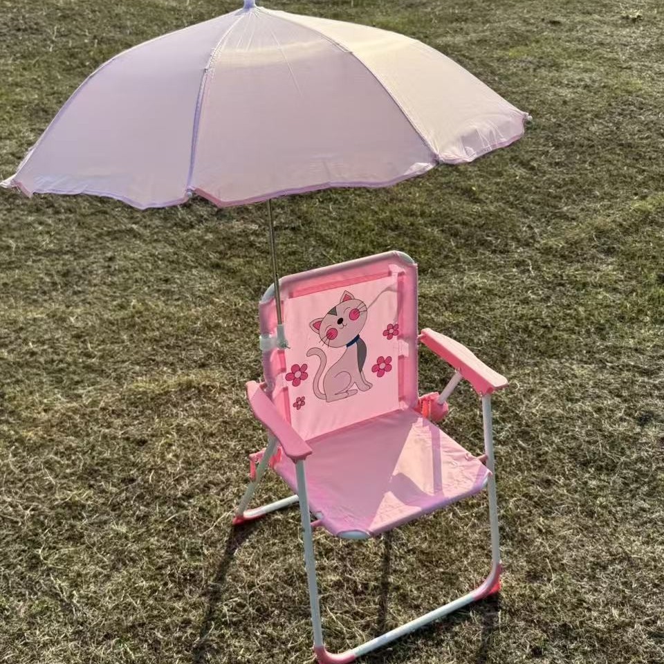 Outdoor new baby photo seat stool, children's umbrella small chair cartoon infant board sunshade beach