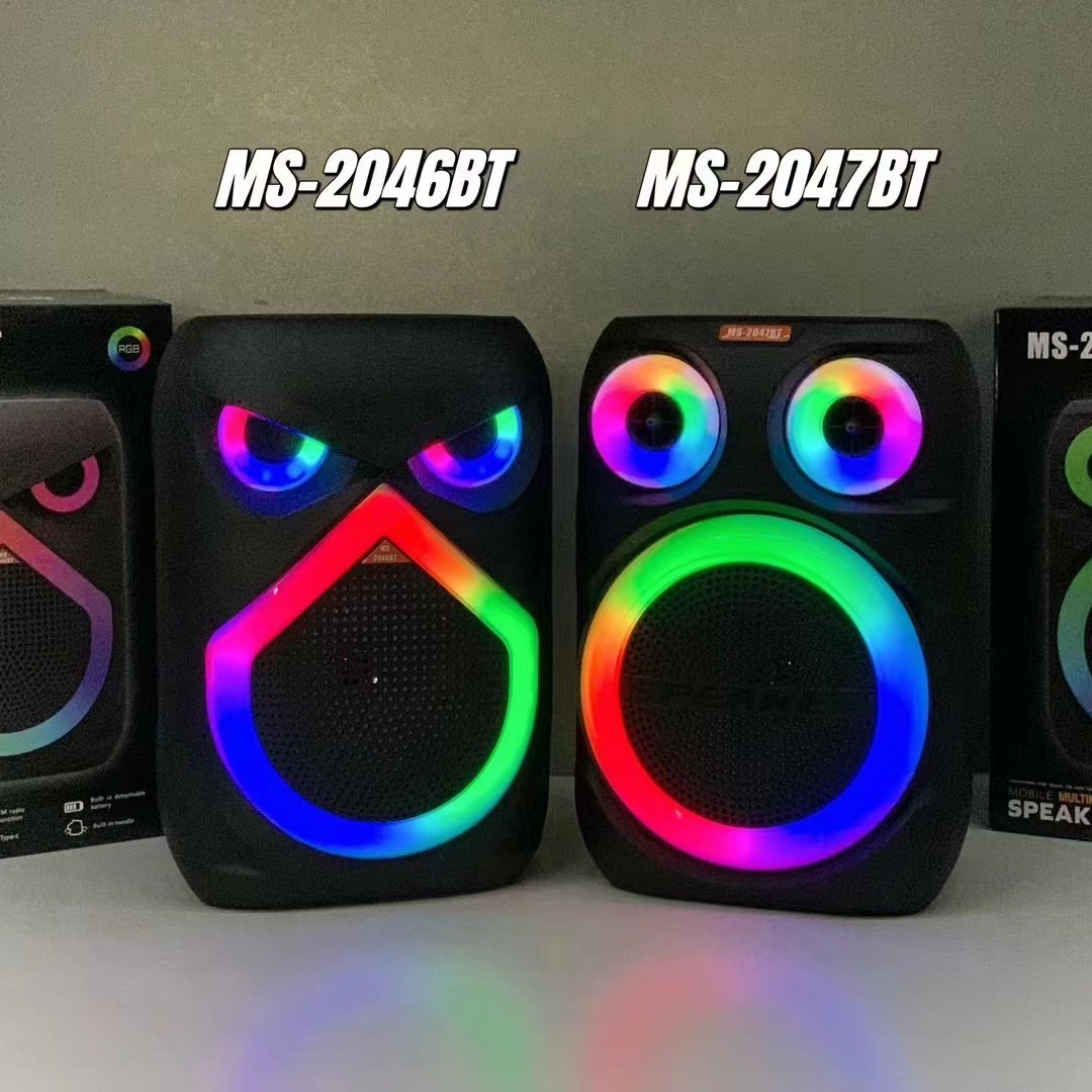 New 8-inch Bluetooth Speaker Outdoor Portable Subwoofer Handle Colorful Light Home K Song Wireless Speaker