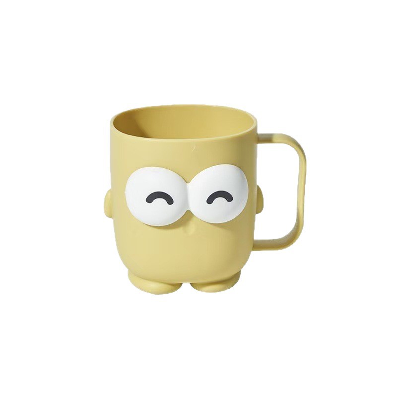 Cartoon big eye cup children's water cup household cute mug expression cup breakfast cup