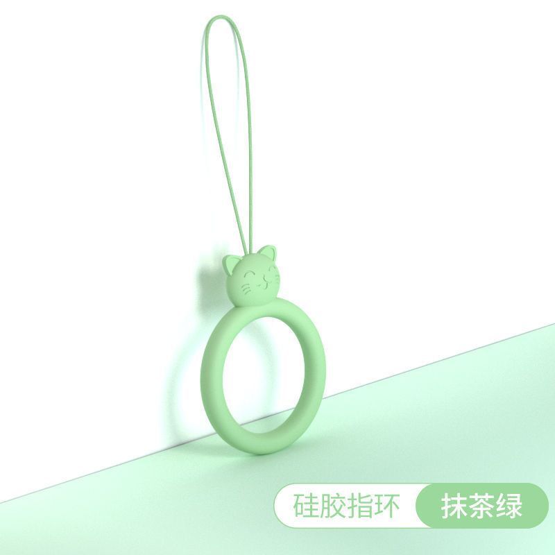 New Cat Silicone Ring Lanyard USB Drive Short Cartoon Phone Chain Pendant Liquid Silicone Ring Lanyard