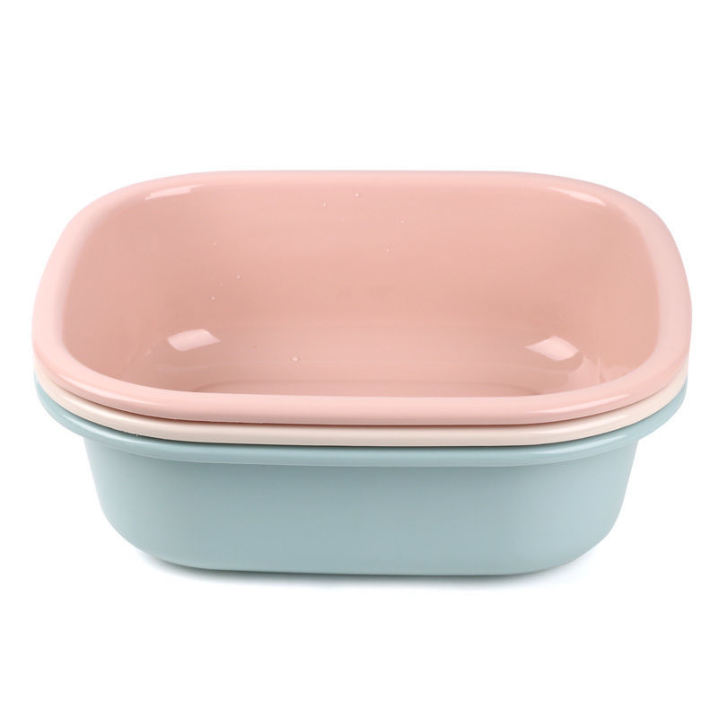 Rectangular plastic washbasin home use vegetable washing basin laundry basin large thickened dormitory student children baby washbasin