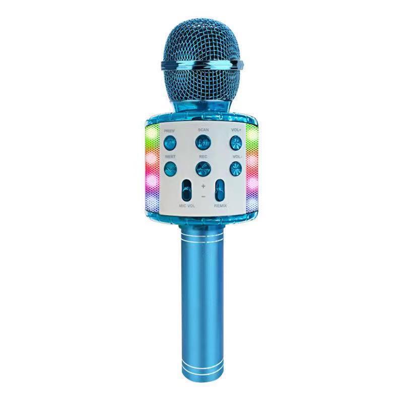 WS858 Phone K Song Treasure Karaoke Wireless Bluetooth Condenser Microphone Children's Song Microphone Speaker All-in-One