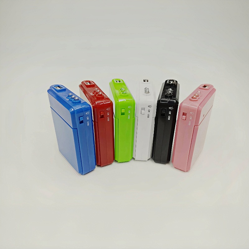 Backup 4AA slide cover emergency charger portable 4x 5号 dry battery with LED light phone charging mobile power bank
