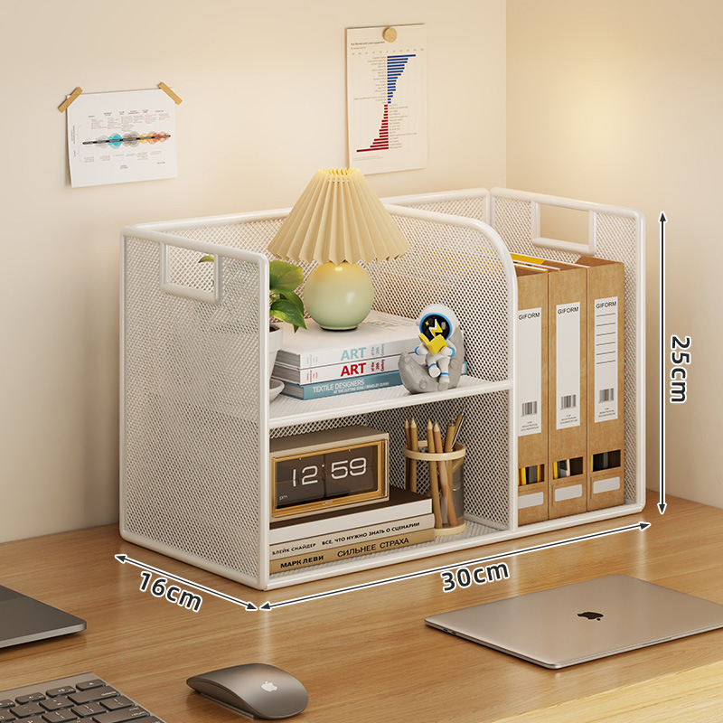 Desktop Storage Rack for Home Study Desk Book Storage Rack, Living Room Snack Rack, Cup Holder, Office Desk Organizer