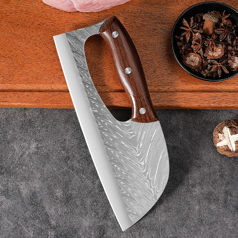 Effort-saving slicing knife, household ultra-sharp new-style vegetable knife, stainless steel with wooden handle