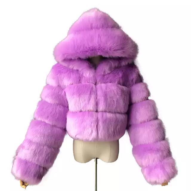 Faux fur jacket new faux fur coat Haining short faux fur jacket