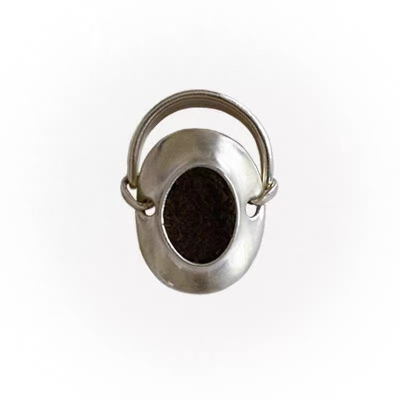 068 Ring · Two-Tone Leather Ring Finger Ring Open Adjustable