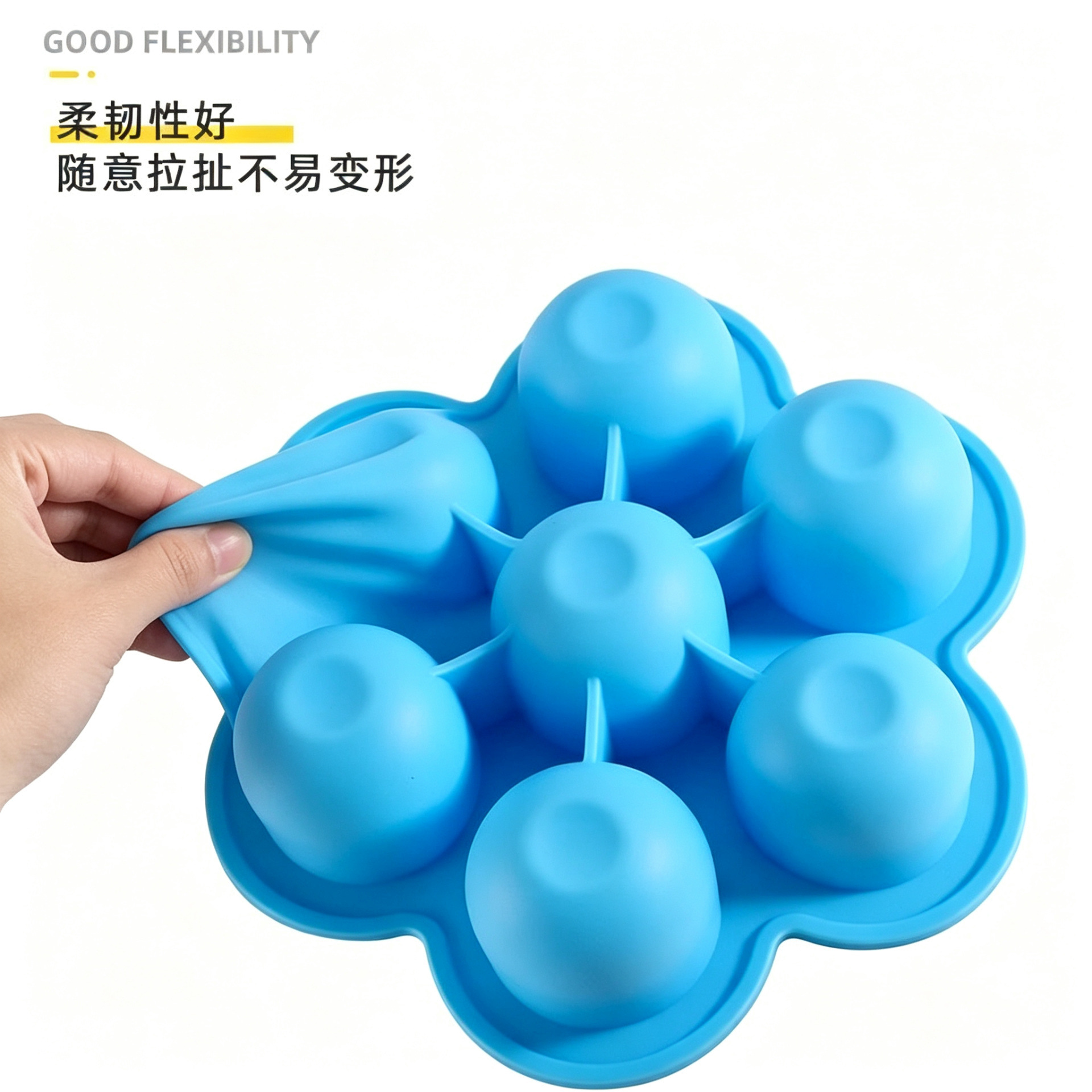 Food-grade silicone 7-hole baby food container with lid, baby food freezer tray, steamable, exclusive supply