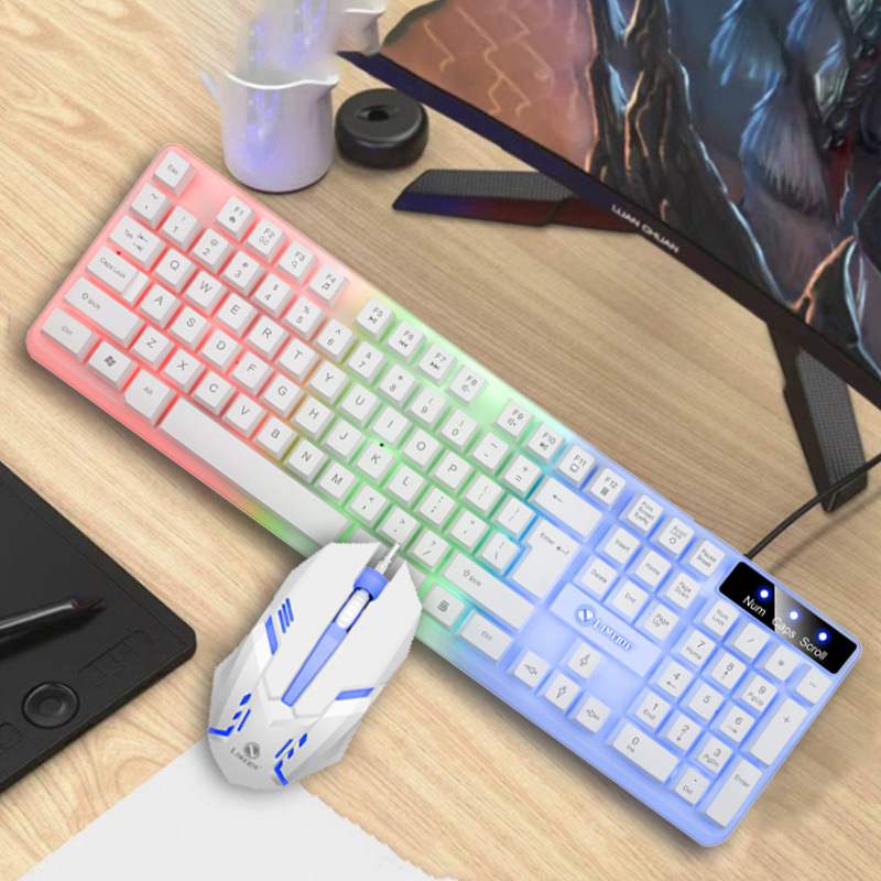 Limei GTX300 Keyboard and Mouse Combo Wired USB Gaming Mouse Keyboard Internet Bar Illuminated Kit