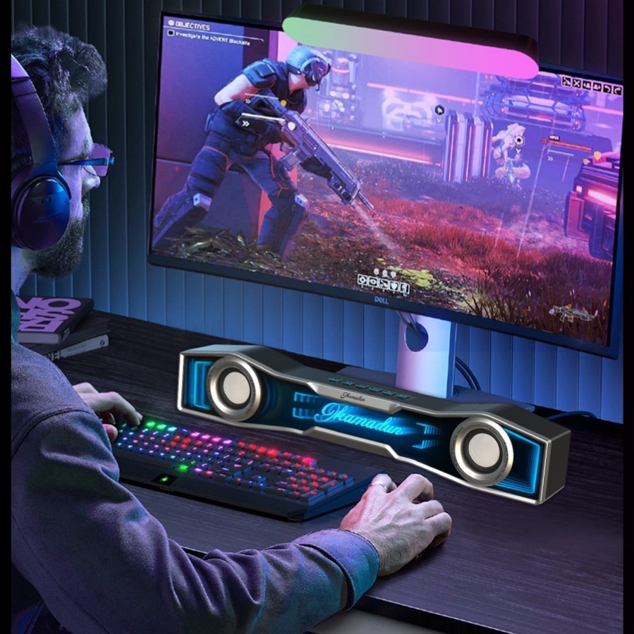 2024 new Bluetooth speaker JKT35 abyss thousand-layer mirror speaker desktop computer speaker heavy bass good sound quality