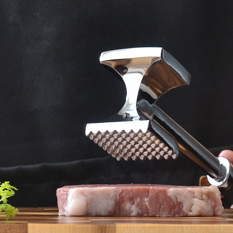 Household aluminum meat tenderizer thickened tender meat tenderizer beef pork chop meat tenderizer kitchen gadget large size meat mallet
