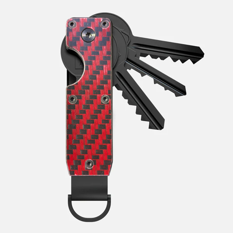 New Keychain Metal Multi-Functional Key Organizer AirTag Reserved Slot Key Clip