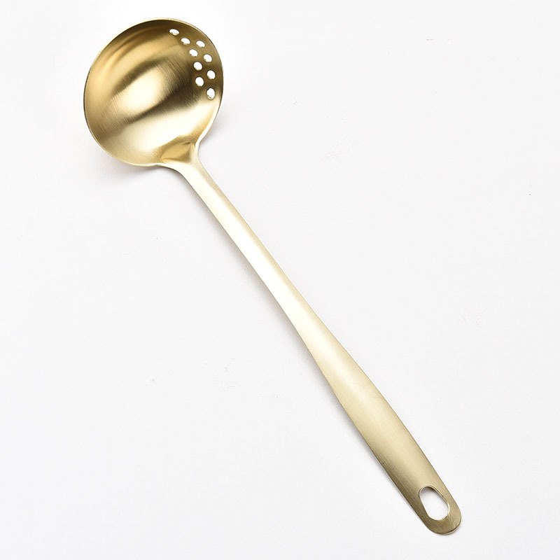 Soup Spoon Stainless Steel Home Serving Soup Hot Pot Hanging Edge Spoon Hot Pot Strainer Kitchen Restaurant Stainless Steel Scoop