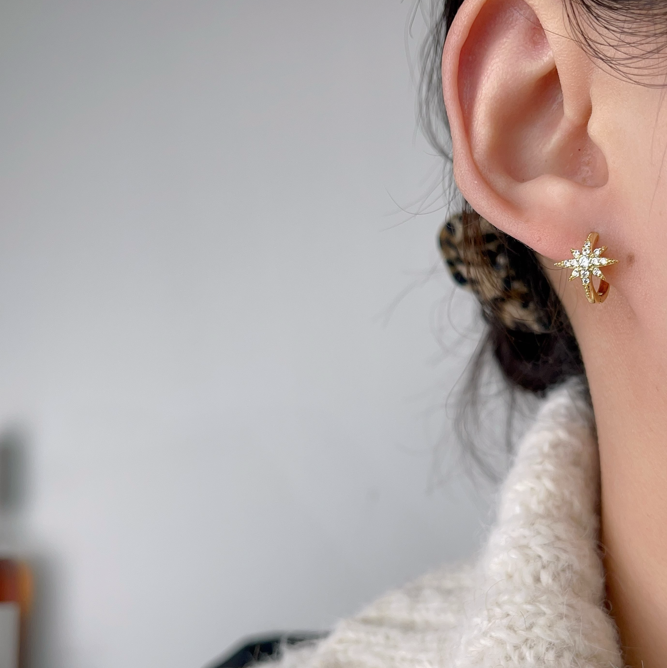Oubiyabi Earrings Star Stud Ear Accessories 09672