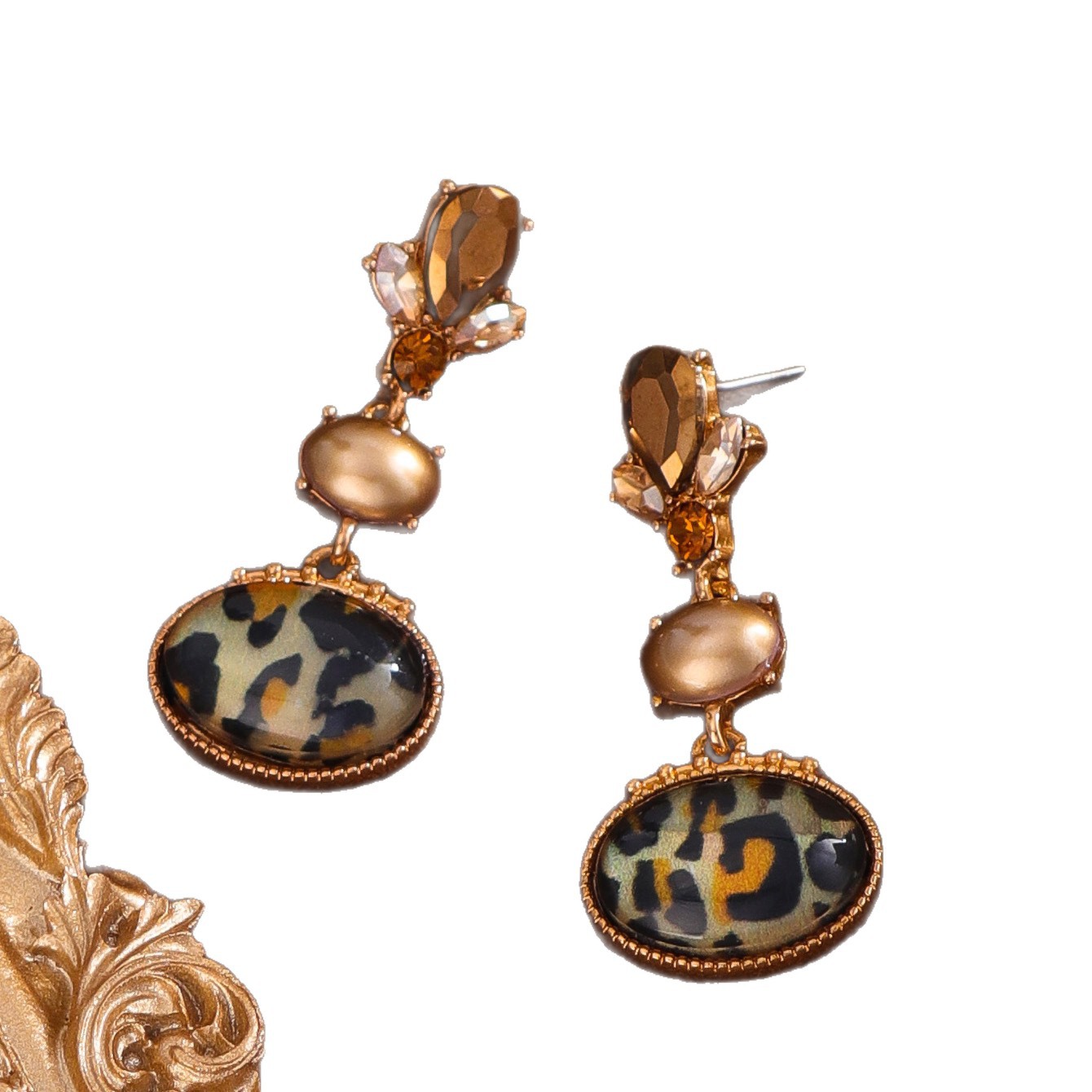 Original Design Wind Accessories Vintage Style Gemstone Earrings Women