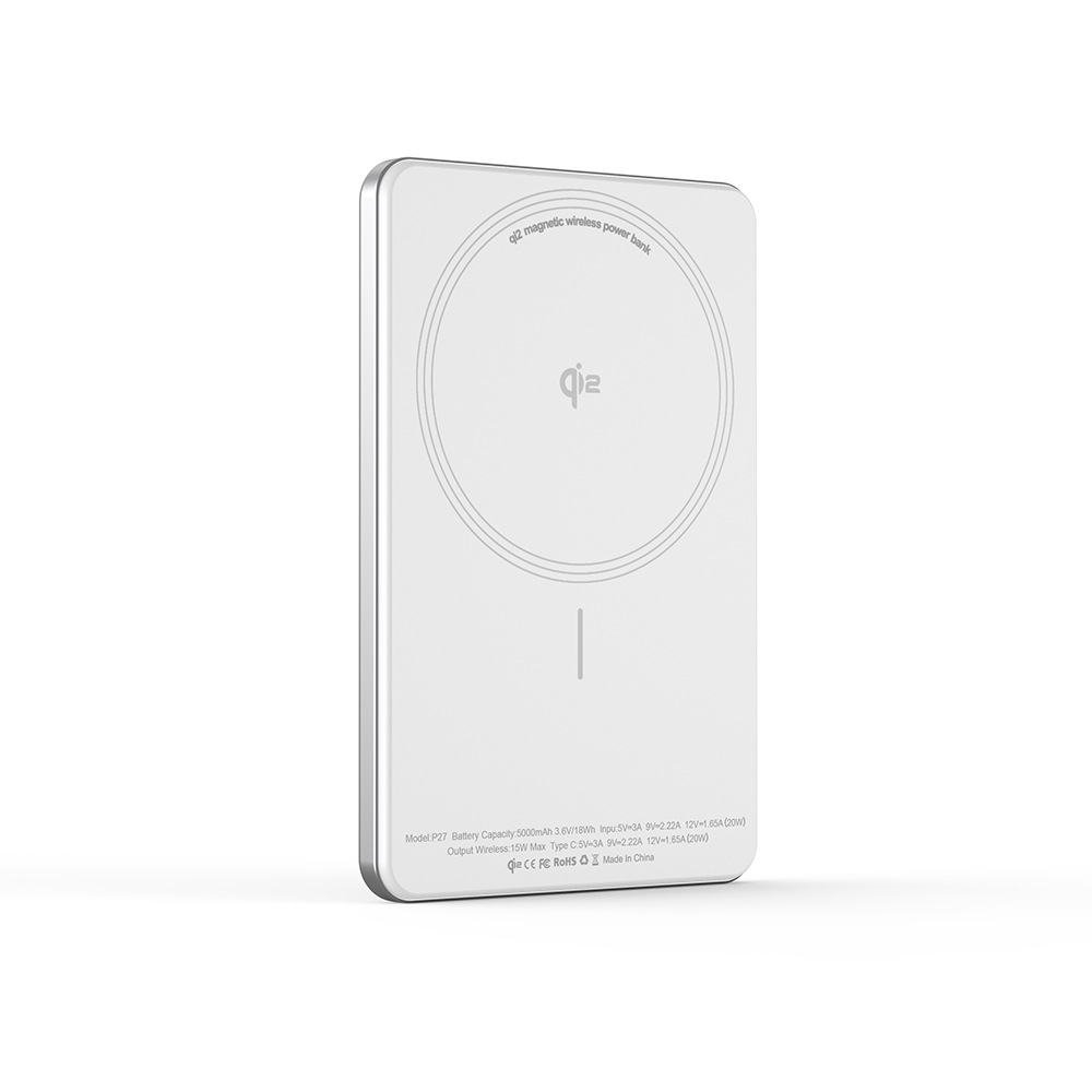 Qi2 certified ultra-thin magnetic wireless power bank 5000 10000mAh charging bank 20W wired CCC fast charging