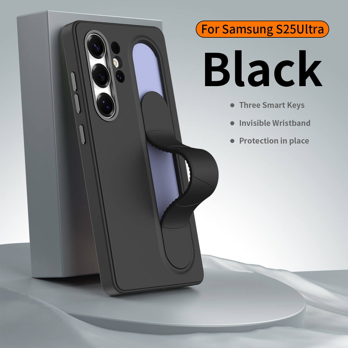 For Samsung S26Ultra Phone Case S25U Official Smart Button S24P Silicone Wrist Strap S23U Protective Case