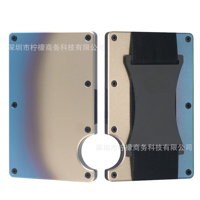 Metal Card Holder Carbon Fiber Wallet Money Clip RFID Anti-theft Foreign Gift