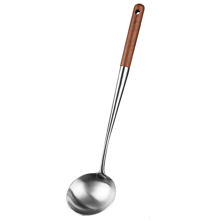 304 stainless steel household kitchen utensils thickened rosewood spatula cooking household kitchen supplies