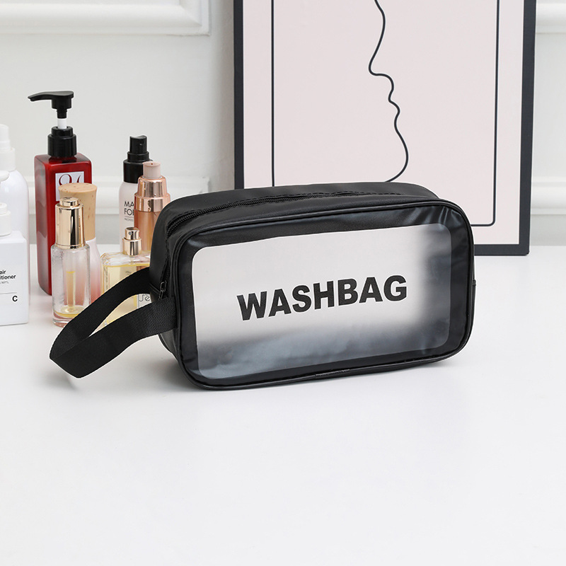 PVC Waterproof Cosmetic Bag, Portable Handheld Storage Bag, Large Capacity Toiletry Bag, Travel Storage Bag, Customizable